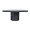 Hello Honey® 16" Black Oval Mango Wood Pedestal